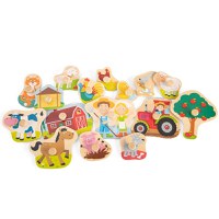 Puzzle New Classic Toys din Lemn Ferma 17 piese - 3