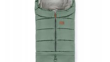 Sac de iarna, Petite&Mars, Jibot, Pentru carucior, landou sau scaun auto, 100x48 cm, Impermeabil, Cu elemente reflectorizante, Extensibil, 3 in 1, Pale Eucalypt