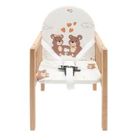 Scaun de masa, New Baby, 2 in 1, Din lemn, Inaltime 93 cm, Victory Natur - 4