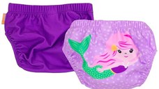 Set 2 Chilotei de Baie Impermeabili Zoocchini Protectie UPF50+ Marime L 24-36 Luni Sirena