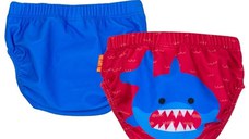 Set 2 Chilotei de Baie Impermeabili Zoocchini Shark cu Protectie UPF50 Marime M 12-24 Luni