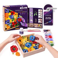 Set creatie Wood & Craft - Flowers, 21*21cm - Freedom - 1