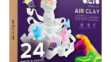 Set de Creatie Air Clay, Okto, 24 culori - White & Pastel