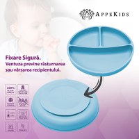 Set Diversificare, AppeKids, 100% Silicon, Basic - Aqua Blue - 3