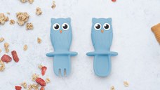 Set Tacamuri din silicon, AppeKids, OWL - Aqua Blue