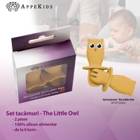 Set Tacamuri din silicon, AppeKids, OWL - Honey - 2