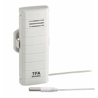 Transmitator wireless pentru temperatura, cu senzor extern pe cablu pentru temperatura apei, WEATHERHUB TFA 30.3301.02 - 2