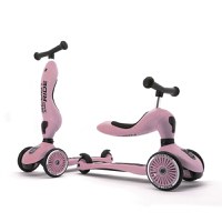 Trotineta copii cu sezut, transformabila 2in1, HighwayKick 1 Rose, 1-5 ani, pana la 50 kg, Scoot & Ride - 1