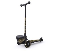 Trotineta copii pliabila cu roti luminoase, suport jucarie, Highwaykick 2 Black Gold Limited, 2 ani +, pana la 50 kg, Scoot Ride - 1