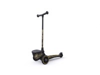 Trotineta copii pliabila cu roti luminoase, suport jucarie, Highwaykick 2 Black Gold Limited, 2 ani +, pana la 50 kg, Scoot Ride - 4