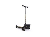 Trotineta copii pliabila cu roti luminoase, suport jucarie, Highwaykick 2 Black Gold Limited, 2 ani +, pana la 50 kg, Scoot Ride - 3