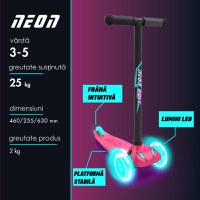 Trotineta cu 3 roti Neon Bolt Pink - 4