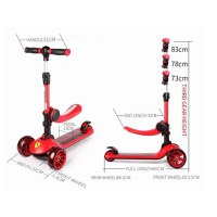 Trotineta Pliabila Mesuca Ferrari Twist Rosie cu Scaun - 7