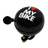 Sonerie ding-dong I Love My Bike Negru - 1