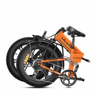 Bicicleta electrica pliabila Ulzomo Dunes 20 E-bike, 750W, 48V 16Ah, autonomie 120km, viteza maxima 40km/h, Orange, 20'' - 3