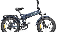 Bicicleta electrica pliabila Ulzomo Dunes 20 E-bike, motor 750W, 48V 16Ah, autonomie 120km, viteza maxima 40km/h, Blue, 20''