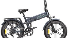 Bicicleta electrica pliabila Ulzomo Dunes 20 E-bike, motor 750W, 48V 16Ah, autonomie 120km, viteza maxima 40km/h, Gray, 20''