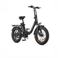 Bicicleta electrica pliabila ULZOMO E-bike Dolphin 20, 350W, 36V 13Ah, autonomie 89km, viteza maxima 25km/h, Black, 20'' - 2