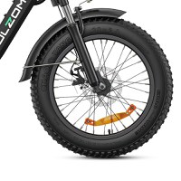 Bicicleta electrica pliabila ULZOMO E-bike Dolphin 20, 350W, 36V 13Ah, autonomie 89km, viteza maxima 25km/h, Black, 20'' - 5