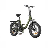 Bicicleta electrica pliabila ULZOMO E-bike Dolphin 20, 350W, 36V 13Ah, autonomie 89km, viteza maxima 25km/h, Green, 20'' - 2