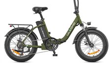 Bicicleta electrica pliabila ULZOMO E-bike Dolphin 20, 350W, 36V 13Ah, autonomie 89km, viteza maxima 25km/h, Green, 20''