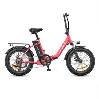 Bicicleta electrica pliabila ULZOMO E-bike Dolphin 20, 350W, 36V 13Ah, autonomie 89km, viteza maxima 25km/h, Pink, 20'' - 1