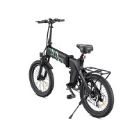 Bicicleta electrica pliabila Ulzomo Ridge 20 E-bike, 250W, 36V 15.6Ah, autonomie 60km, viteza maxima 25km/h, Black, 20'' - 2