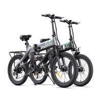 Bicicleta electrica pliabila Ulzomo Ridge 20 E-bike, 250W, 36V 15.6Ah, autonomie 60km, viteza maxima 25km/h, Black, 20'' - 3