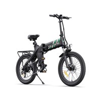 Bicicleta electrica pliabila Ulzomo Ridge 20 E-bike, 250W, 36V 15.6Ah, autonomie 60km, viteza maxima 25km/h, Black, 20'' - 1