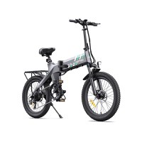 Bicicleta electrica pliabila Ulzomo Ridge 20 E-bike, 250W, 36V 15.6Ah, autonomie 60km, viteza maxima 25km/h, Gray, 20'' - 2