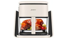 Friteuza cu aer cald JIMMY Air Fryer, Pan Fryer 2-in-1 4L, 1100W, 8 programe, Display HD Touch Screen