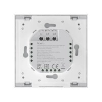 Intrerupator ingropat AQARA Smart Wall Switch EU, fara nul, 2 butoane - 4