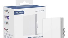 Intrerupator ingropat AQARA Smart Wall Switch EU, fara nul, 2 butoane