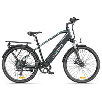 PROMO Bicicleta electrica oras Ulzomo Metro 26 E-bike, 250W, 36V 17Ah, autonomie 100km, viteza maxima 25km/h, Gray, 26'' - 2