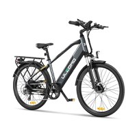 PROMO Bicicleta electrica oras Ulzomo Metro 26 E-bike, 250W, 36V 17Ah, autonomie 100km, viteza maxima 25km/h, Gray, 26'' - 3