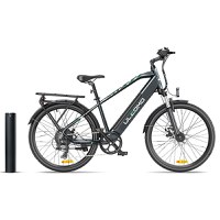 PROMO Bicicleta electrica oras Ulzomo Metro 26 E-bike, 250W, 36V 17Ah, autonomie 100km, viteza maxima 25km/h, Gray, 26'' - 4