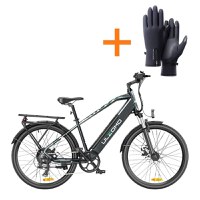 PROMO Bicicleta electrica oras Ulzomo Metro 26 E-bike, 250W, 36V 17Ah, autonomie 100km, viteza maxima 25km/h, Gray, 26'' - 1