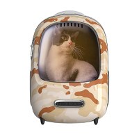 Rucsac cu hublou PETKIT Cat Travel Bag 2, Ventilare, Sistem iluminare, Desert Camo - 2