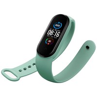 Set 3 curele Bratara fitness Xiaomi Mi Smart Band 5 - Verde, Galben, Albastru - 2