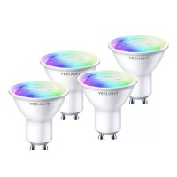 Set 4 Becuri Yeelight LED GU10 Smart Bulb W1, Multicolor, 4.5W, 350 lm - 1