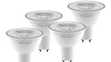 Set 4 Becuri Yeelight LED GU10 Smart Bulb W1, White, 4.8W, 350 lm