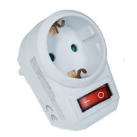 Adaptor priza cu intrerupator Perel EB1SWN-G, 3500 W, 16 A - 1