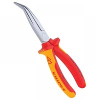 Cleste profesional izolat cu varf lung indoit si suprafata taietoare Knipex 26 26 200, 200 mm - 1