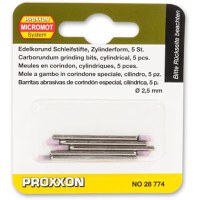 Set biaxuri din corindon de forma cilindrica Micromot Proxxon 28774, O2.5 mm, 5 bucati - 1