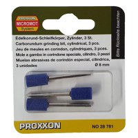 Set biaxuri din corindon de forma cilindrica Micromot Proxxon 28781, O8 mm, 3 bucati - 1