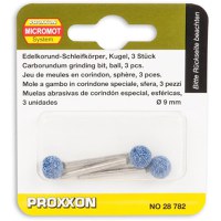 Set biaxuri din corindon de forma sferica Micromot Proxxon 28782, O9 mm, 3 bucati - 1