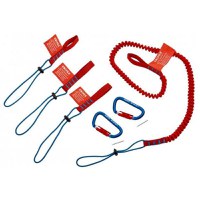 Set corzi de siguranta pentru scule si carabiniere Knipex 00 50 04 T BK, 1.5 Kg, 5 bucati - 1