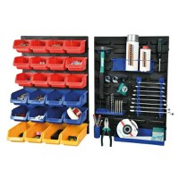 Set panouri si tavite pentru organizare scule Mannesmann 41555, 43 piese - 1