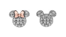 Cercei Disney duet Mickey Mouse si Minnie Mouse - Argint 925 si Cubic Zirconia