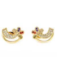 Cercei - Field Of Flowers - placati cu aur 18K - 1